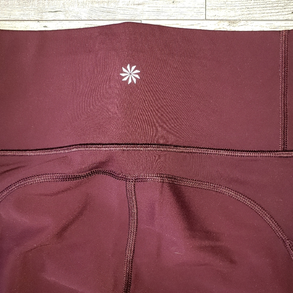 Athleta All in Crop Tight Wine Sz Small Pockets Activewear - Picture 4 of 10